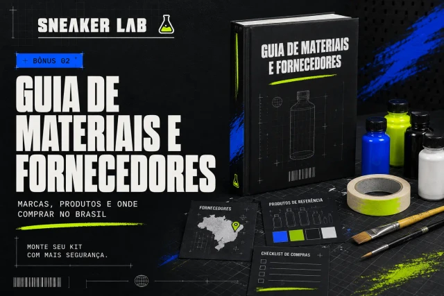 Mockup do Guia de Materiais e Fornecedores
