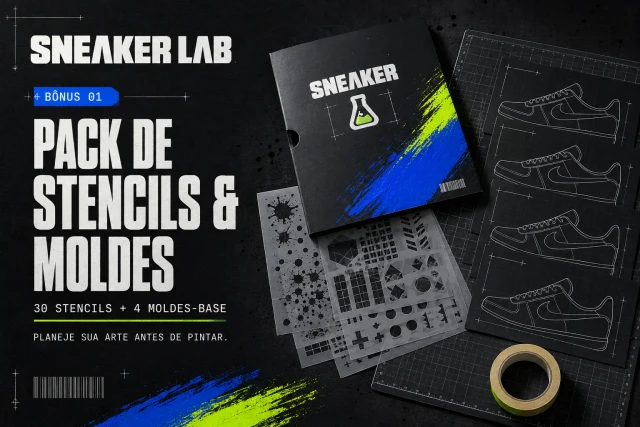 Mockup do Pack de Stencils e Moldes